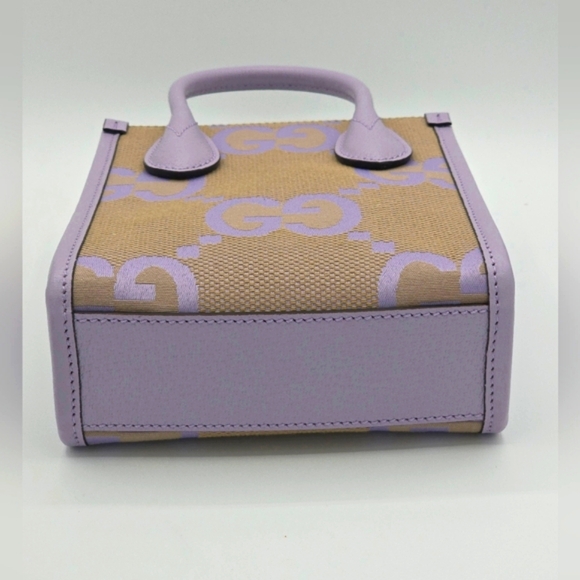 39A❤️NWT Gucci Monogram Jumbo GG Mini Tote bag - Picture 5 of 15